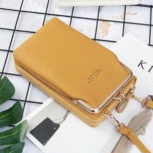 Women Phone Solid Crossbody Bag